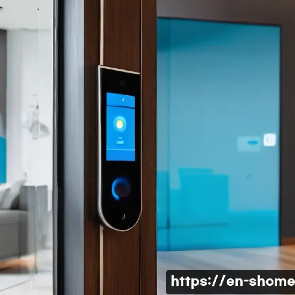 스마트홈 구축을 위한 법적 고려사항 - A modern smart home living room scene showcasing various smart home devices including a smart thermo...