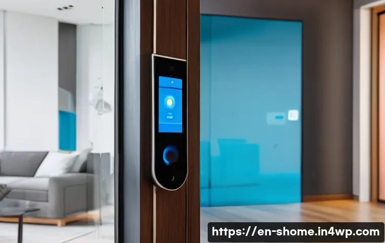 스마트홈 구축을 위한 법적 고려사항 - A modern smart home living room scene showcasing various smart home devices including a smart thermo...
