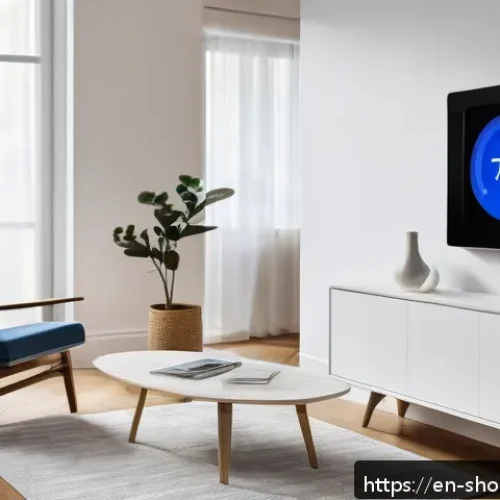 Home 32 스마트홈 구축 후 사용자 피드백 수집 방법 - A modern smart home living room scene showcasing a variety of smart devices actively collecting usag...